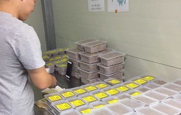 완주 삼례 정산식품_청국장 포장 중
